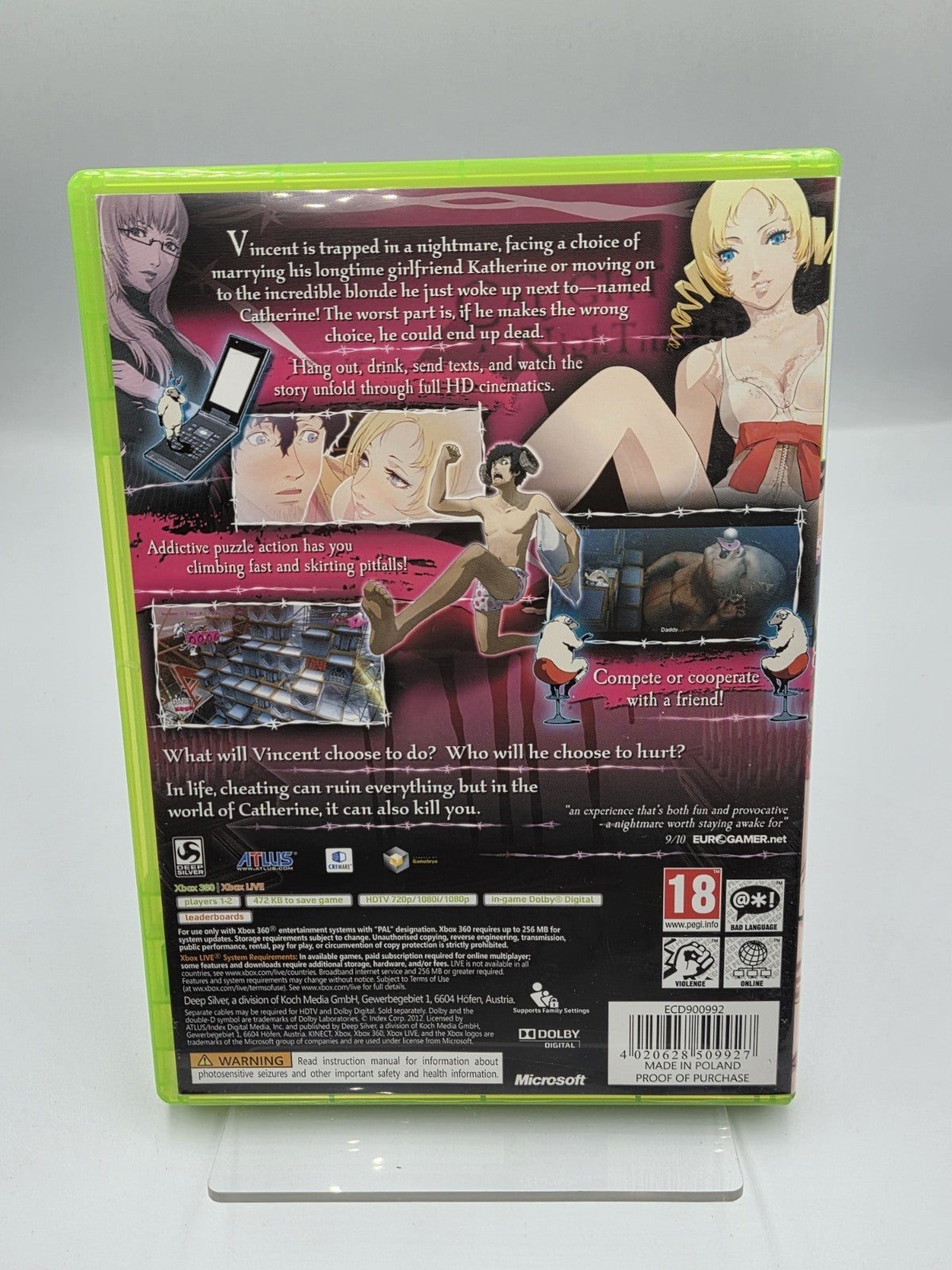 XBOX360 Spiel Catherine mit OVP und Anleitung Englisch - T-Retro-Games 