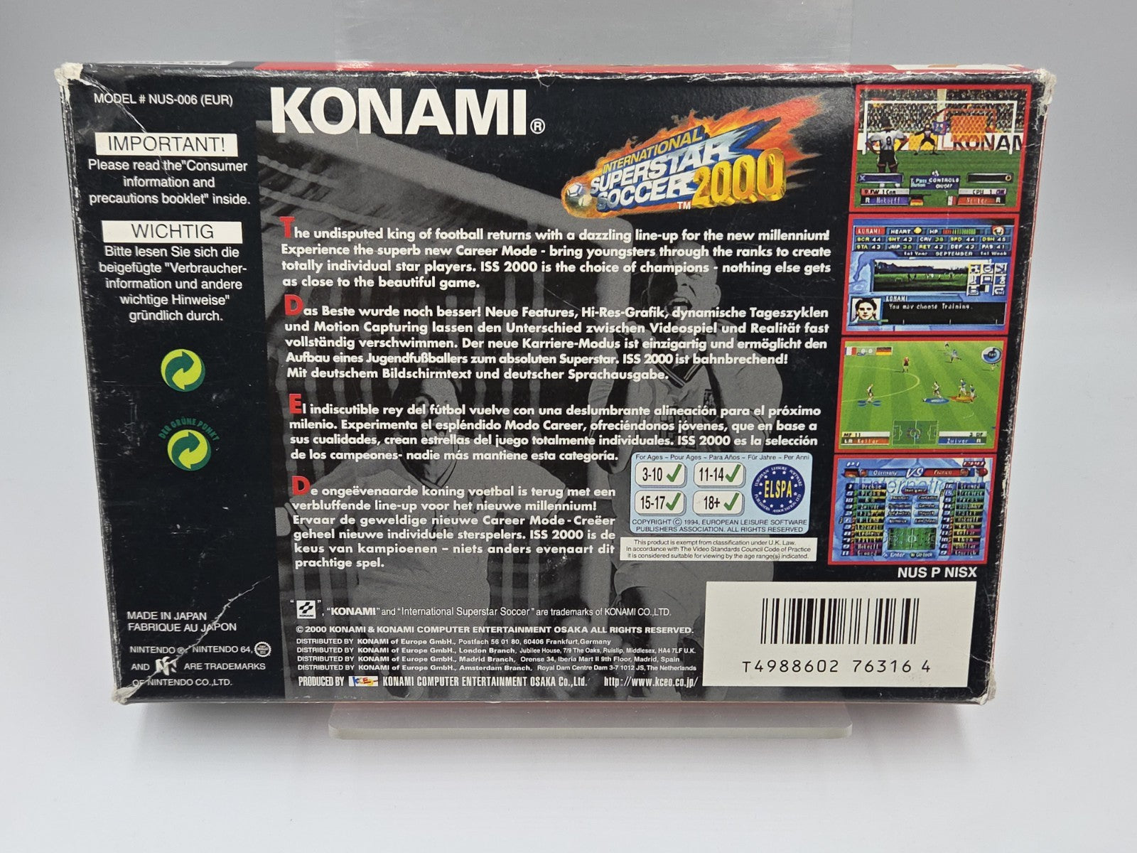 N64 Nintendo 64 International Superstar Soccer 2000 mit OVP und Anleitung EUR