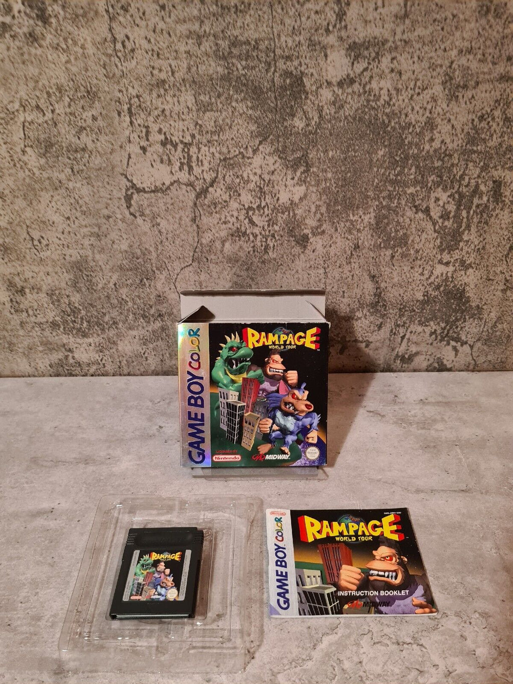Nintendo Game Boy Color Rampage World Tour mit OVP und Anleitung EUR - T-Retro-Games 
