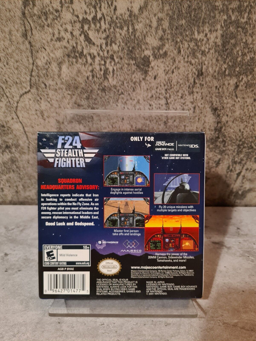 Gameboy Advance F24 Stealth Fighter mit OVP und Anleitung USA - T-Retro-Games 