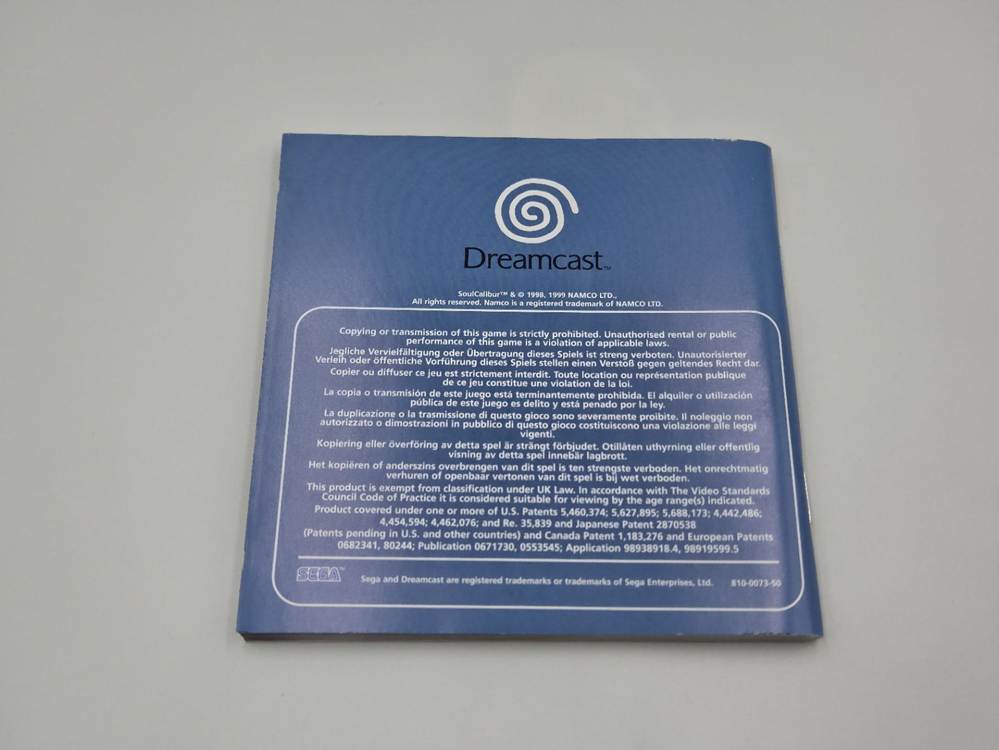 Sega Dreamcast Soul Calibur mit OVP und Anleitung Multilingual 