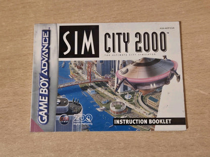Nintendo Game Boy Advance Sim City 2000 Spielanleitung EUR