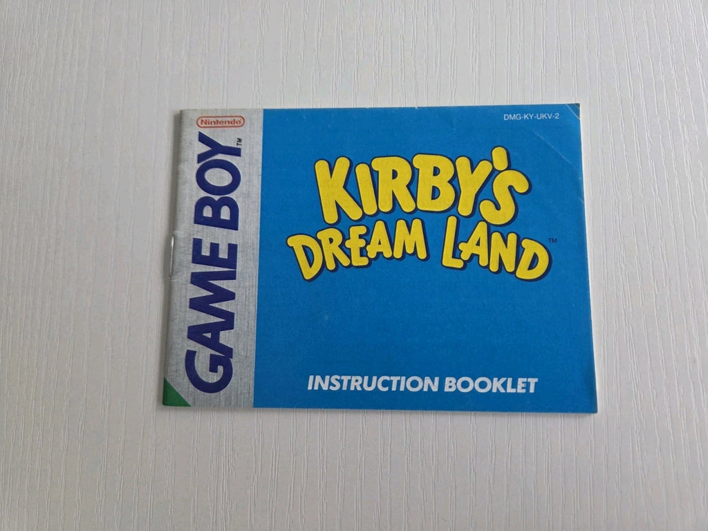 Nintendo Game Boy Classic Kirby's Dream Land Instruction Booklet UKV