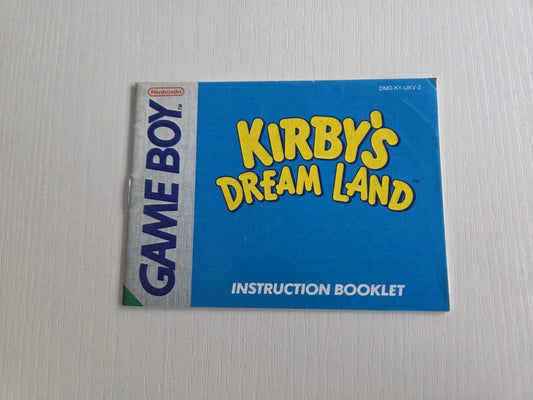 Nintendo Game Boy Classic Kirby's Dream Land Instruction Booklet UKV