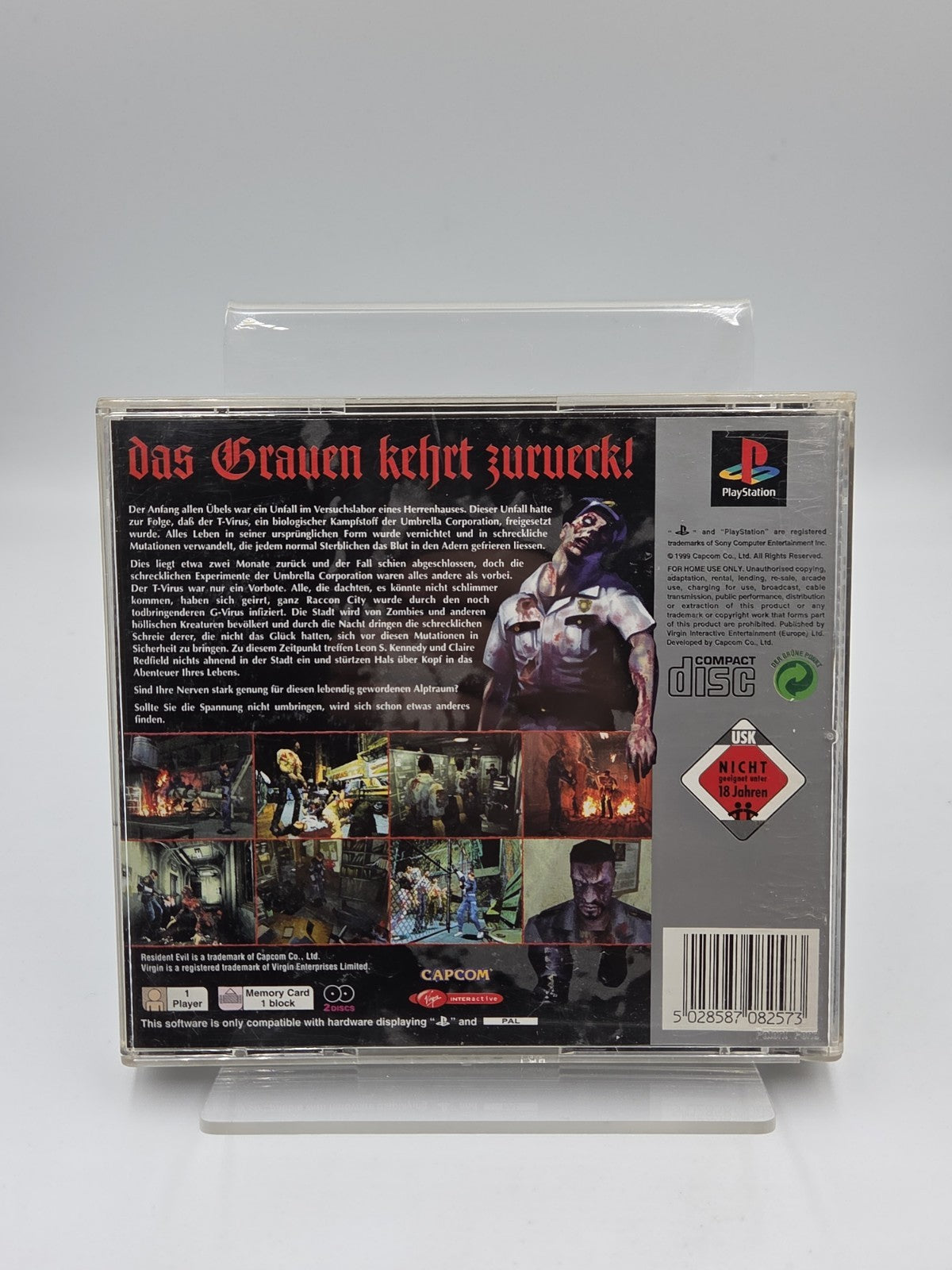 PS1 Playstation 1 Spiel Resident Evil 2 mit OVP und Anleitung Deutsch 2 Discs