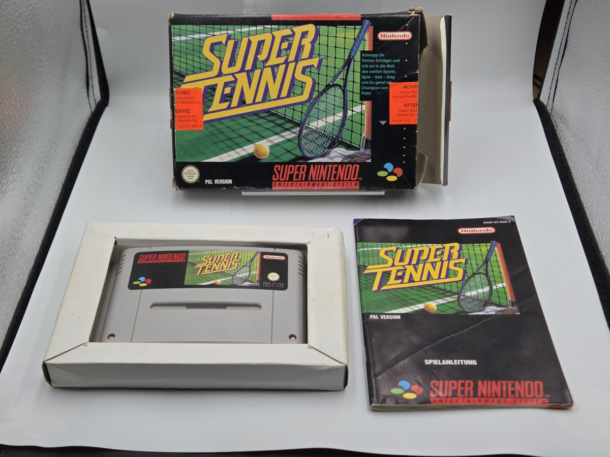 SNES Super Nintendo Spiel Super Tennis mit OVP und Anleitung NOE