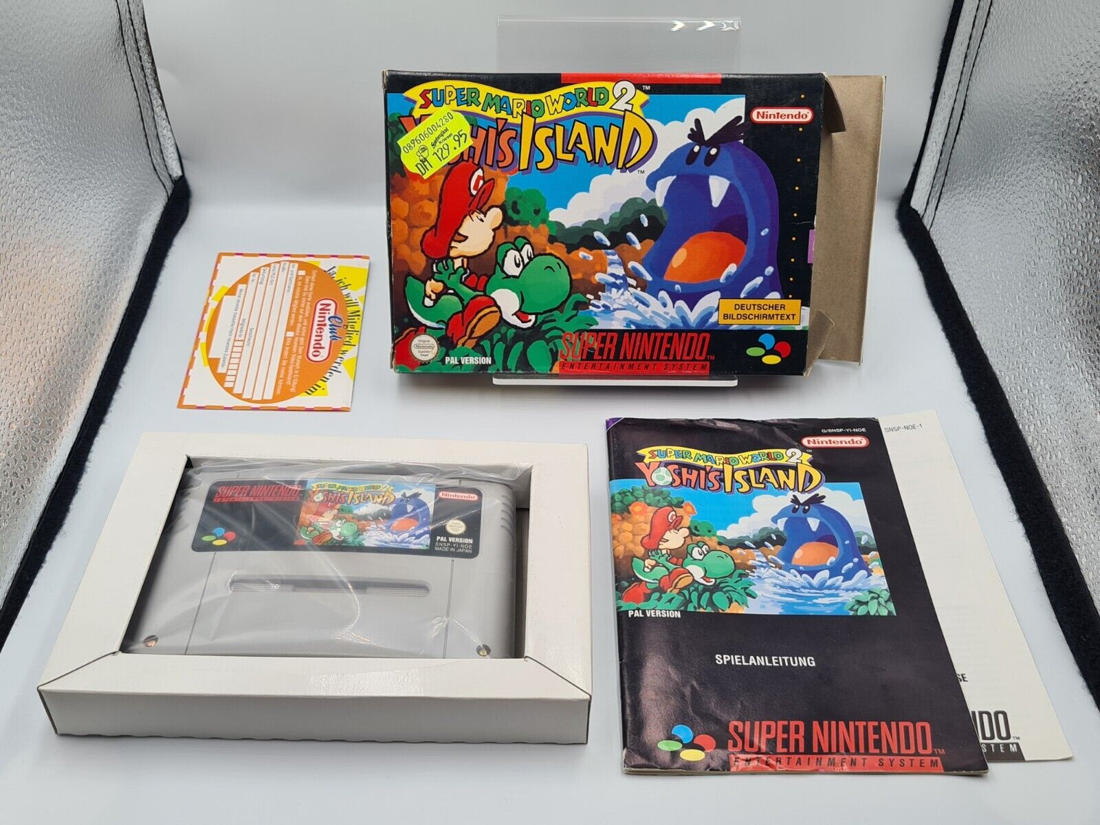 SNES Super Nintendo Super Mario World 2: Yoshi's Island mit OVP + Anleitung NOE - T-Retro-Games 