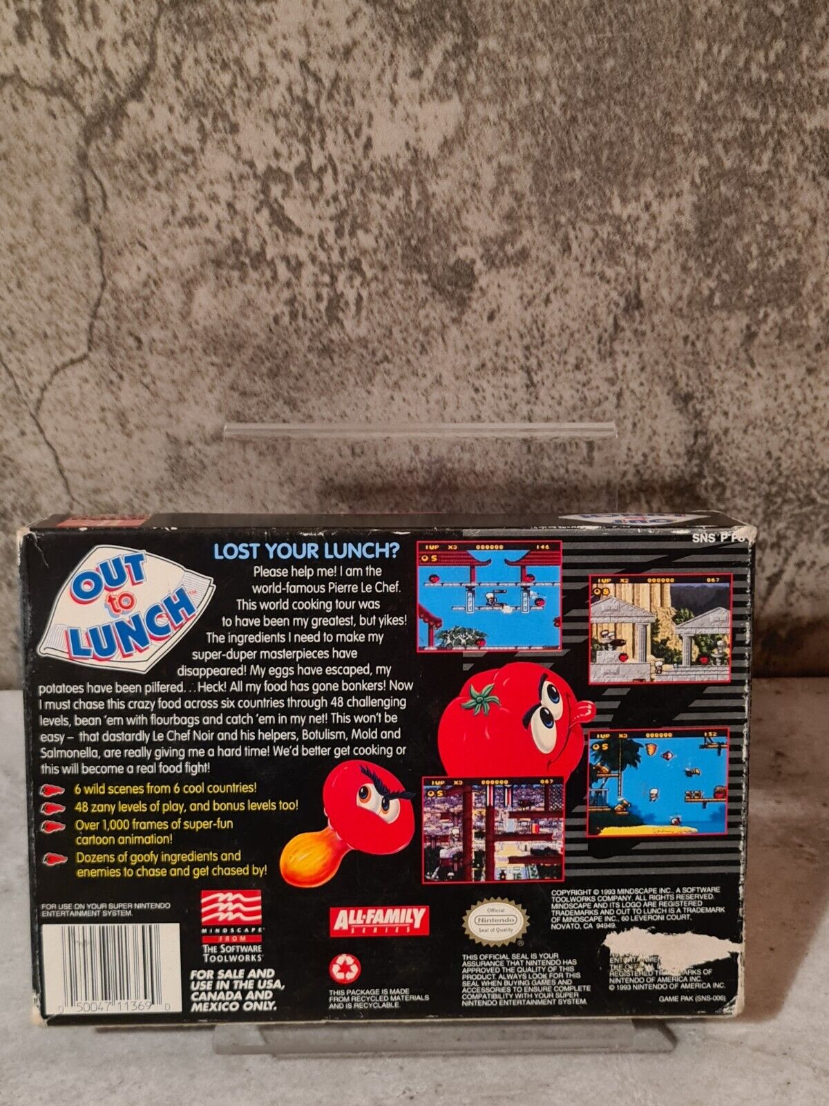 SNES Super Nintendo Out to Lunch mit OVP und Anleitung NTSC-USA - T-Retro-Games 