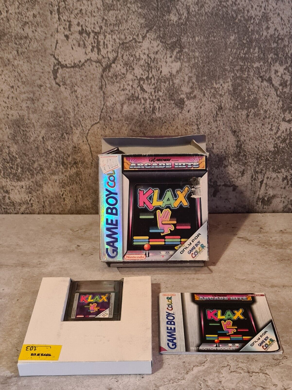 Nintendo Game Boy Color Spiel Klax mit OVP und Anleitung EUR - T-Retro-Games 