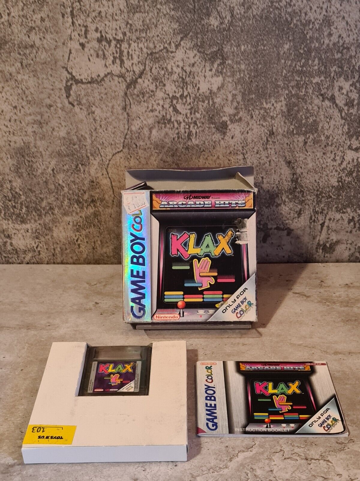 Nintendo Game Boy Color Spiel Klax mit OVP und Anleitung EUR - T-Retro-Games 