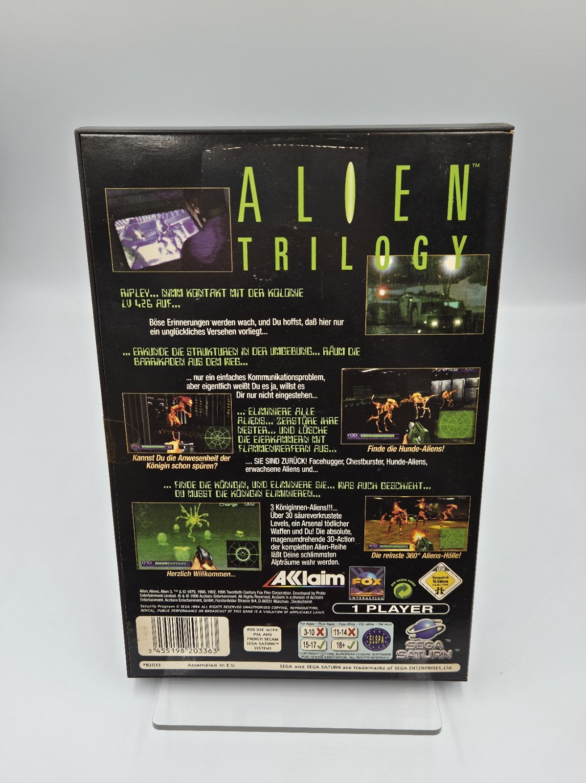 Sega Saturn Spiel Alien Trilogy mit OVP und Anleitung Multi Language 
