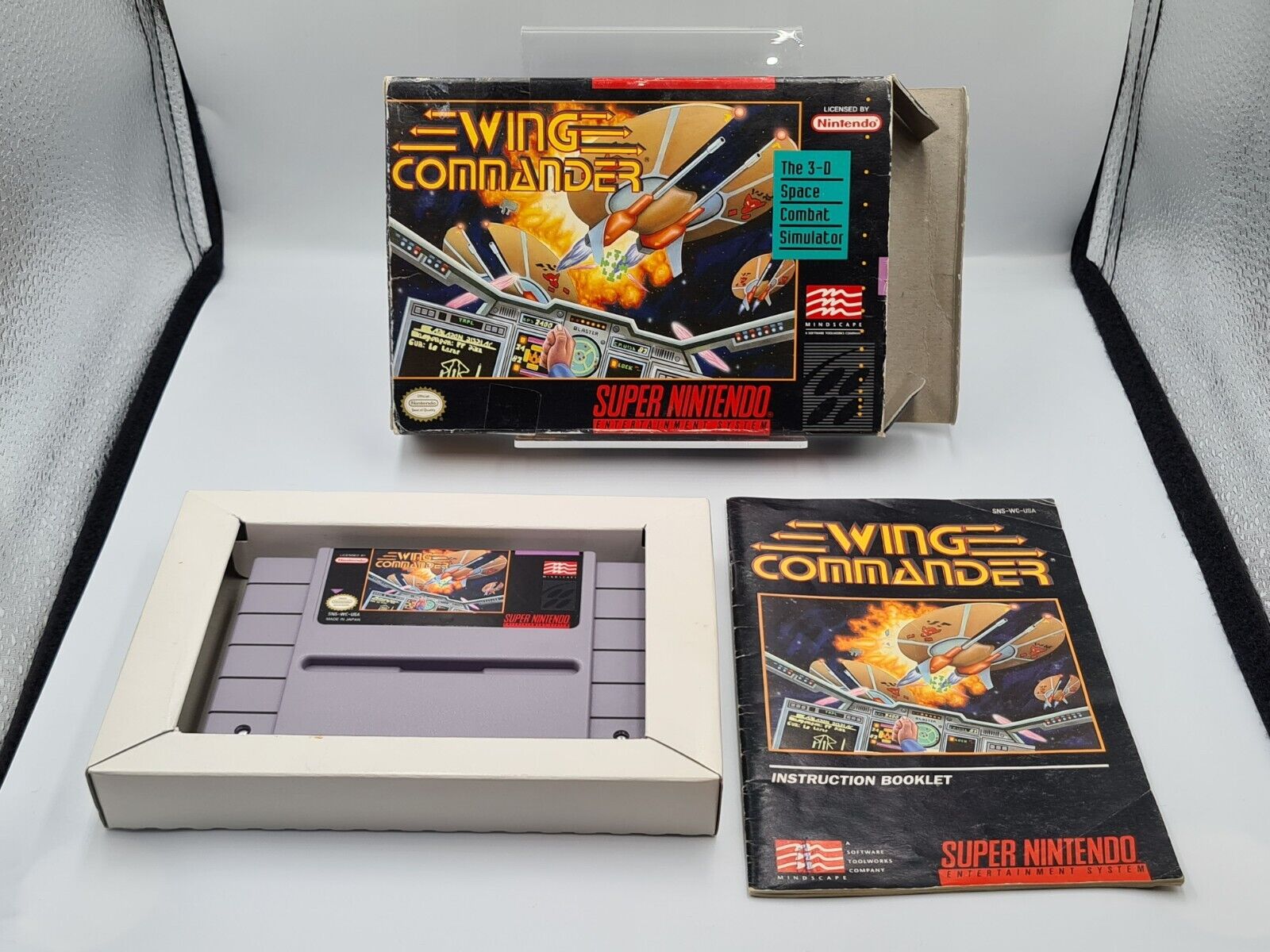 SNES Super Nintendo Wing Commander mit OVP und Anleitung NTSC USA - T-Retro-Games 