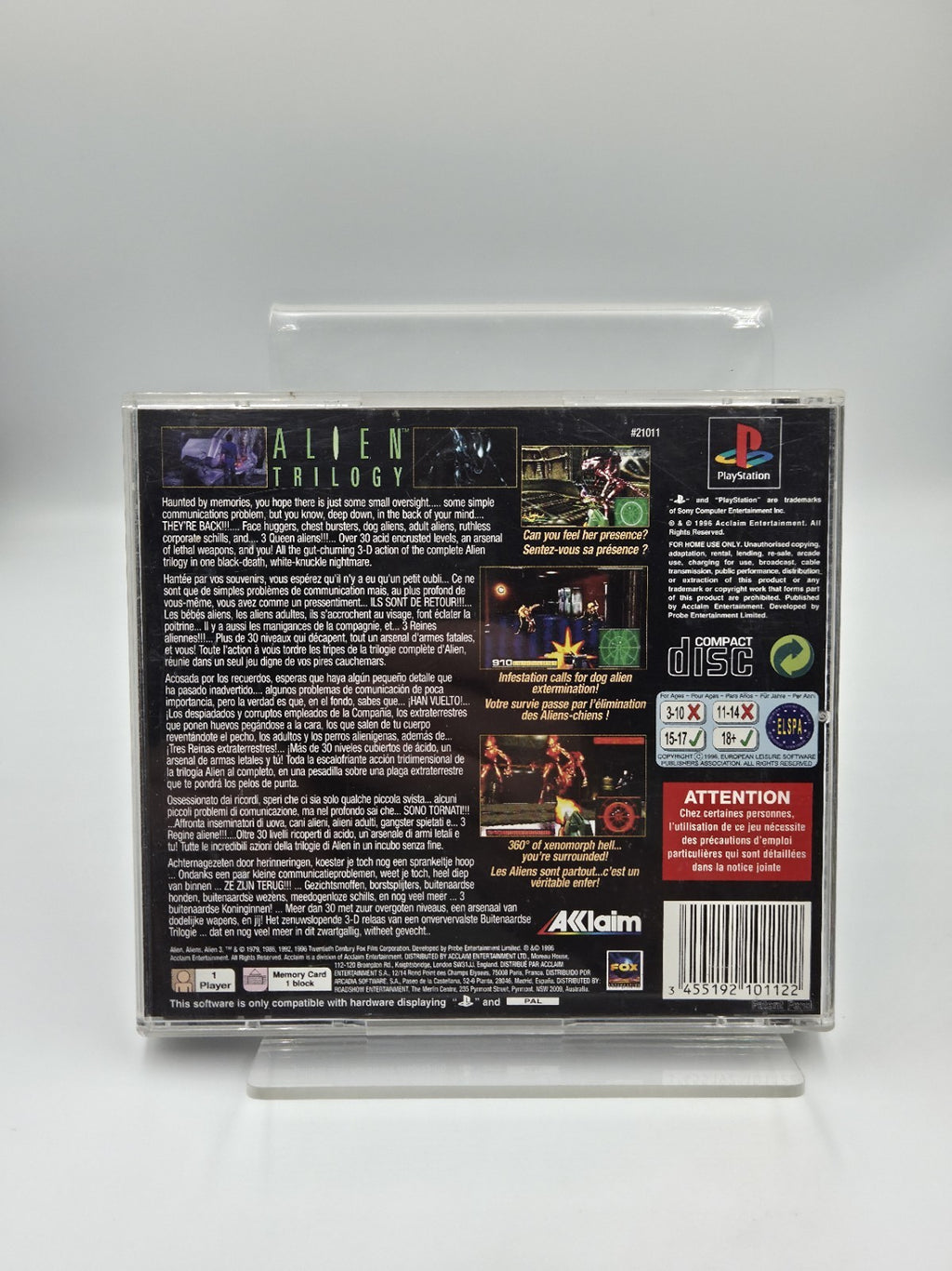 PS1 Playstation 1 Spiel Alien Trilogy mit OVP und Anleitung Multilingual