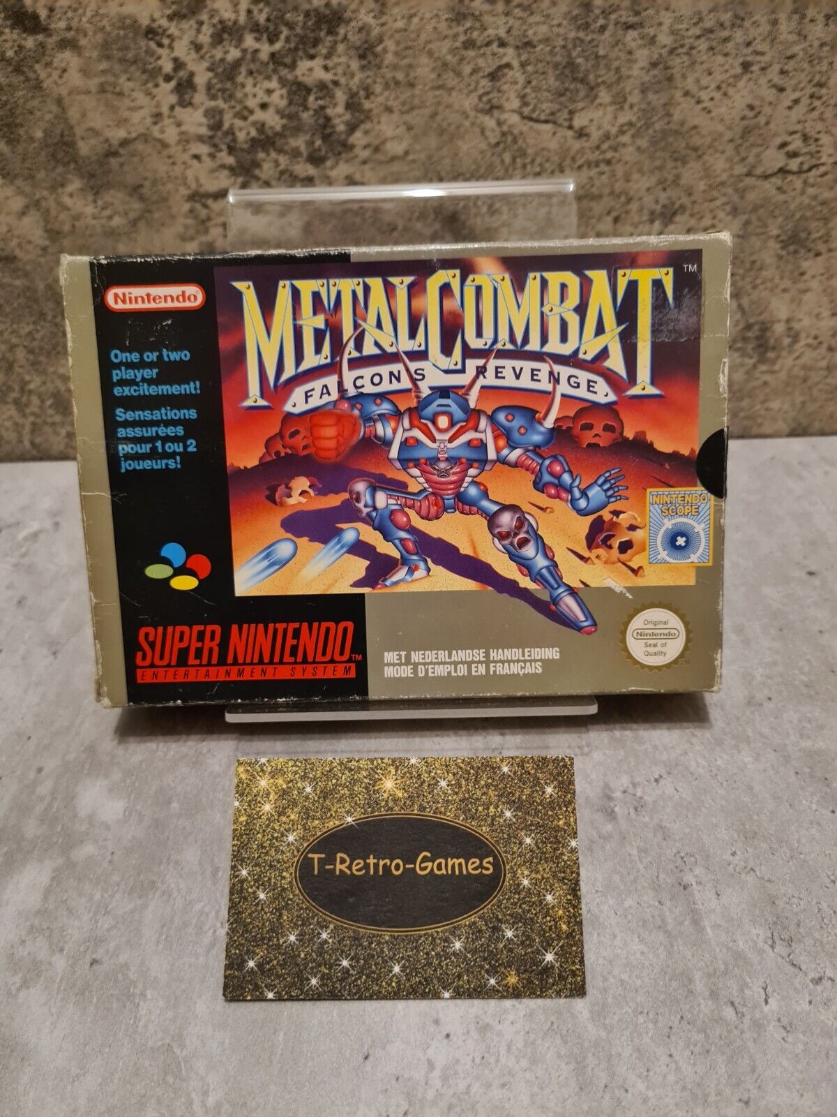 SNES Super Nintendo Metal Combat Falcon's Revenge mit OVP und Anleitung FAH - T-Retro-Games 