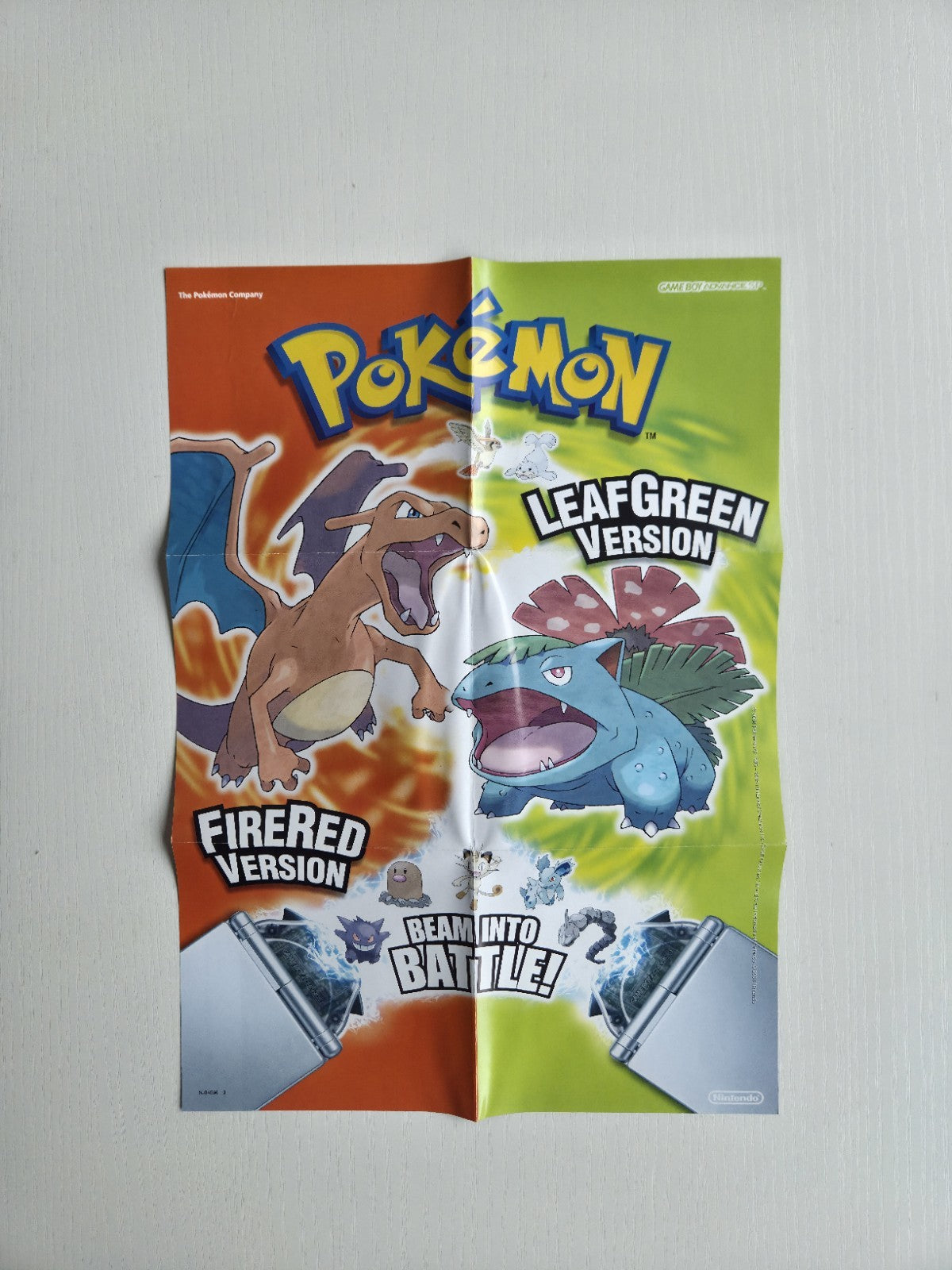 Game Boy Advance Pokemon LeafGreen Version/FireRed Version Poster Reklame 