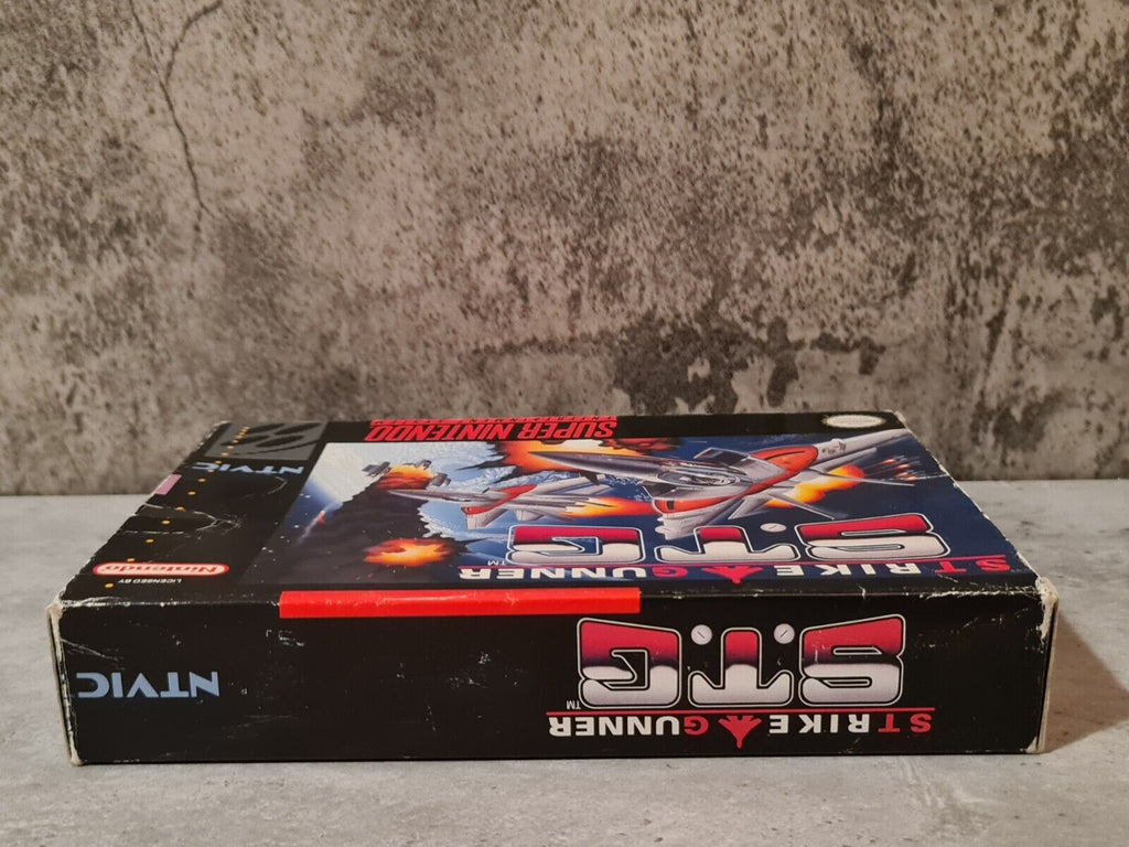 SNES Super Nintendo Strike Gunner S.T.G mit OVP und Anleitung NTSC-USA - T-Retro-Games 