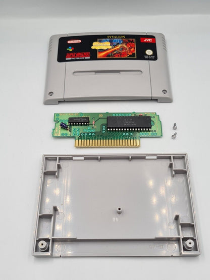 SNES Super Nintendo Syvalion mit OVP und Anleitung ESP - T-Retro-Games 