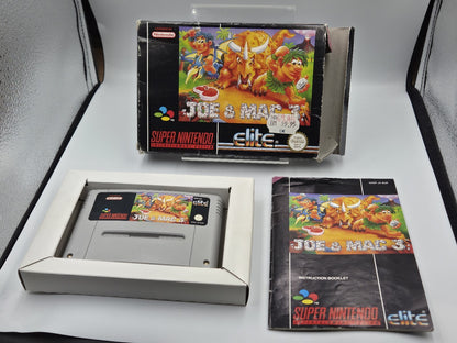 SNES Super Nintendo Spiel Joe & Mac 3 mit OVP und Anleitung EUR