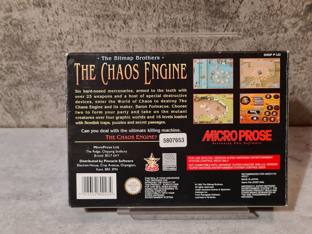 SNES Super Nintendo The Chaos Engine mit OVP und Anleitung UKV - T-Retro-Games 