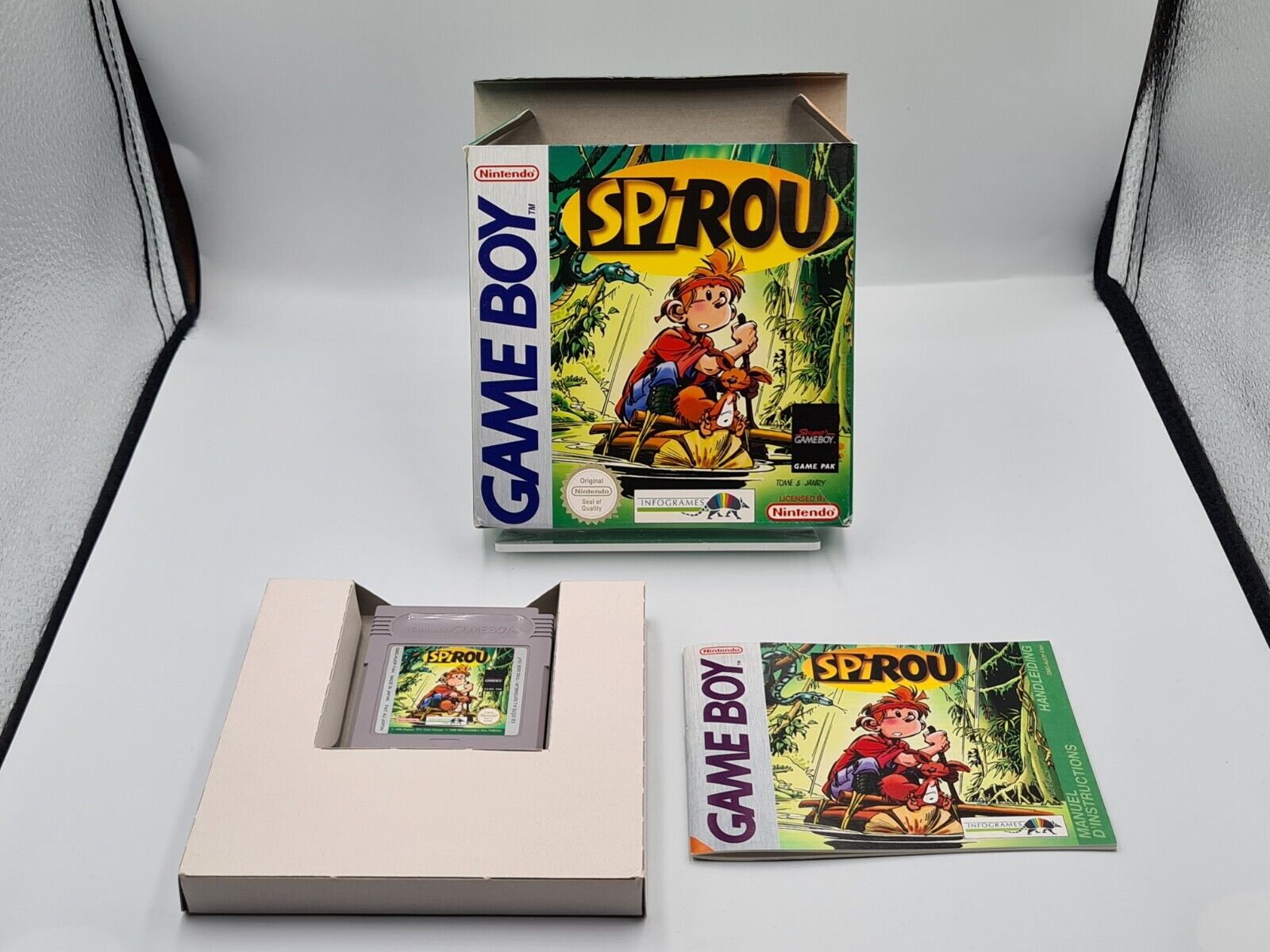 Nintendo Game Boy Classic Spirou / Robbedoes mit OVP und Anleitung FAH - T-Retro-Games 
