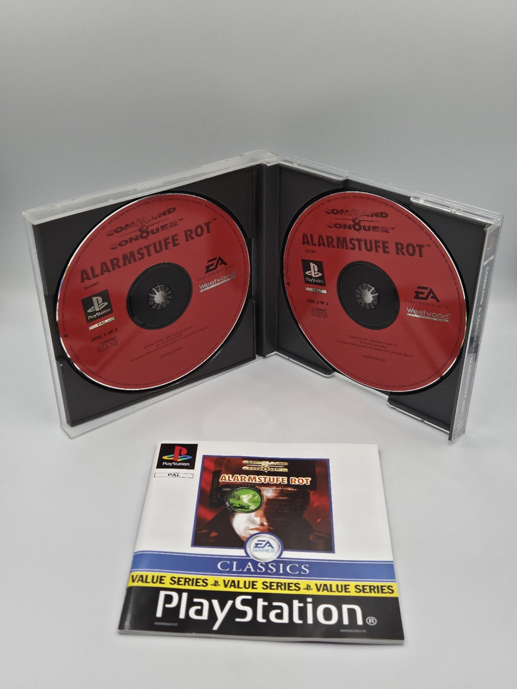 PS1 Command & Conquer Alarmstufe Rot mit OVP und Anleitung Deutsch 2 Discs 