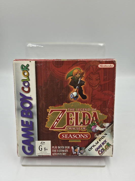 Game Boy Color The Legend of Zelda Oracle of Seasons mit OVP und Anleitung AUS