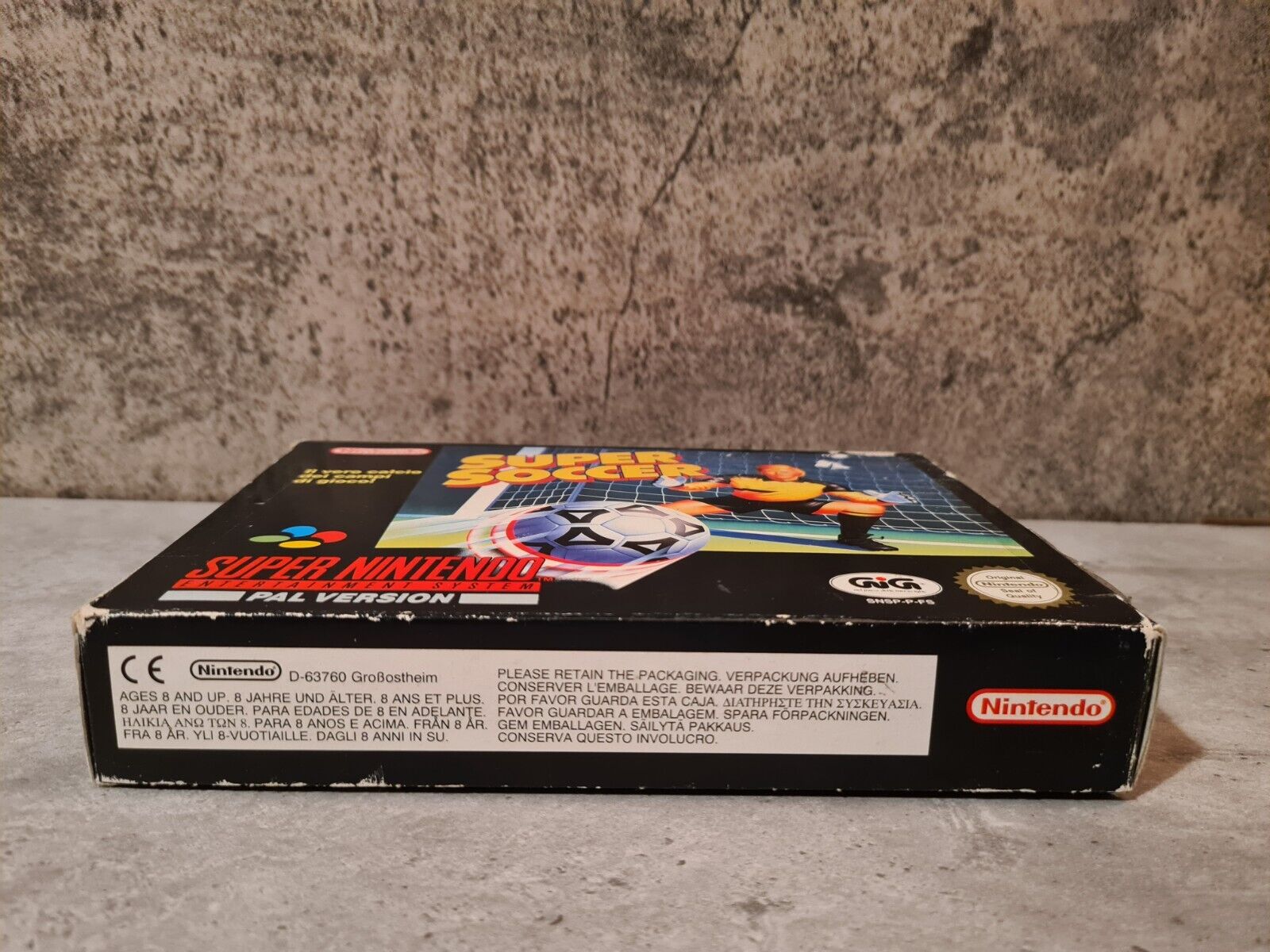 SNES Super Nintendo Super Soccer mit OVP und Anleitung ITA - T-Retro-Games 