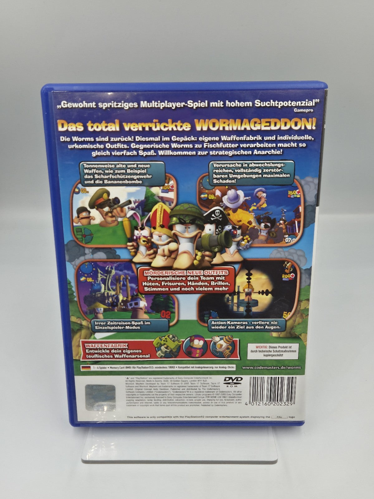 PS2 Playstation 2 Spiel Worms 4 Mayhem mit OVP und Anleitung Deutsch
