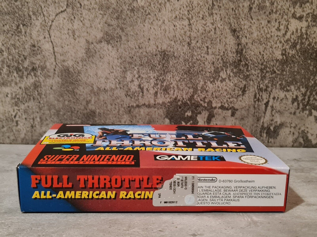 SNES Super Nintendo Full Throttle All American Racing New Old Stock Neu NEW - T-Retro-Games 
