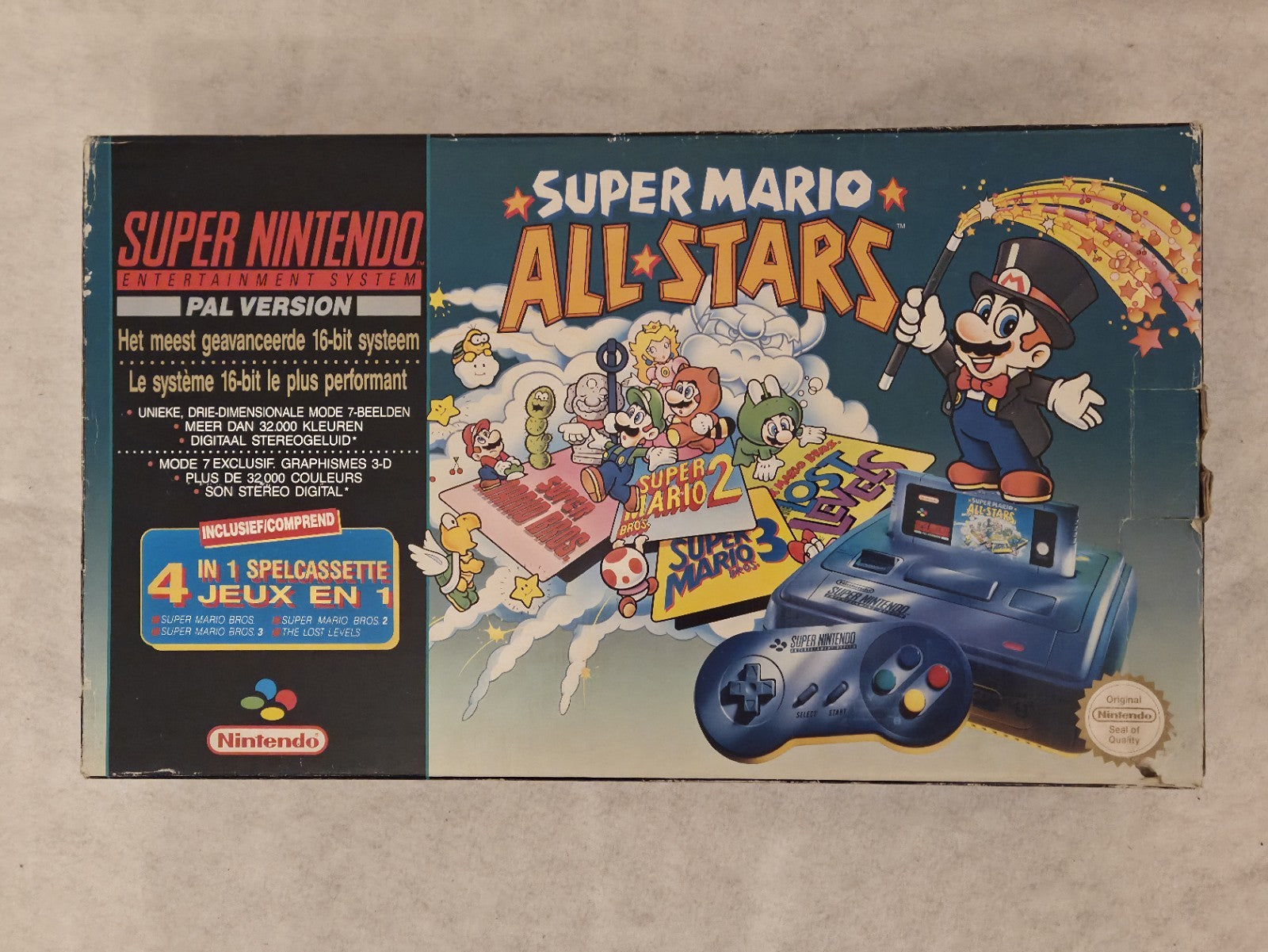 SNES Super Nintendo Super Mario Allstars Konsole Console FAH OVP