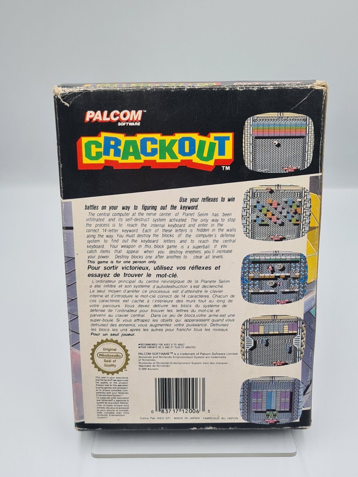 NES CrackOut mit OVP und Anleitung FRA - T-Retro-Games 