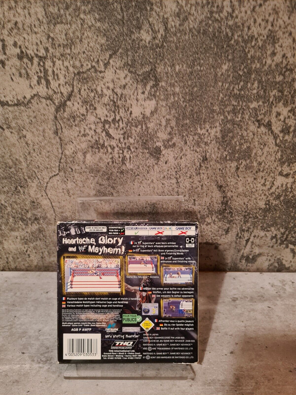 Nintendo Gameboy Advance WWF Road to Wrestlemania mit OVP und Anleitung EUR - T-Retro-Games 