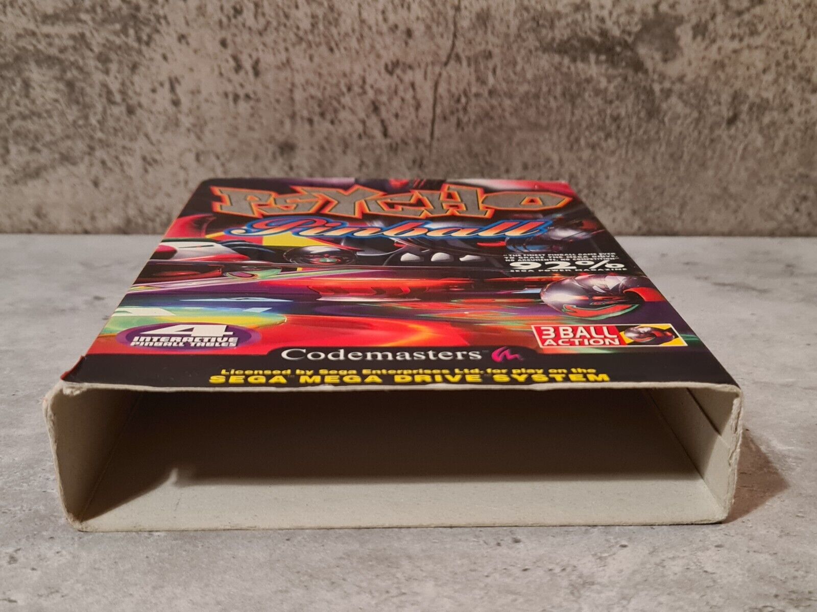 Sega Mega Drive Psycho Pinball mit OVP und Anleitung Multi Language Pappschuber - T-Retro-Games 