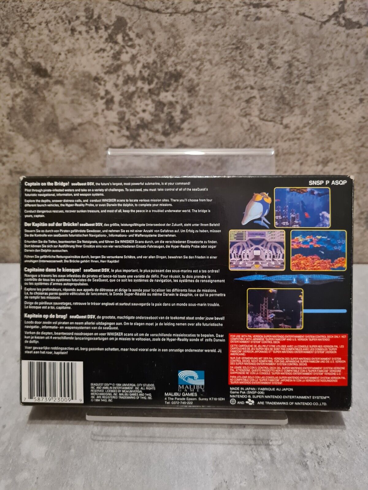 SNES Super Nintendo Sea Quest DSV mit OVP und Anleitung + Poster EUR - T-Retro-Games 