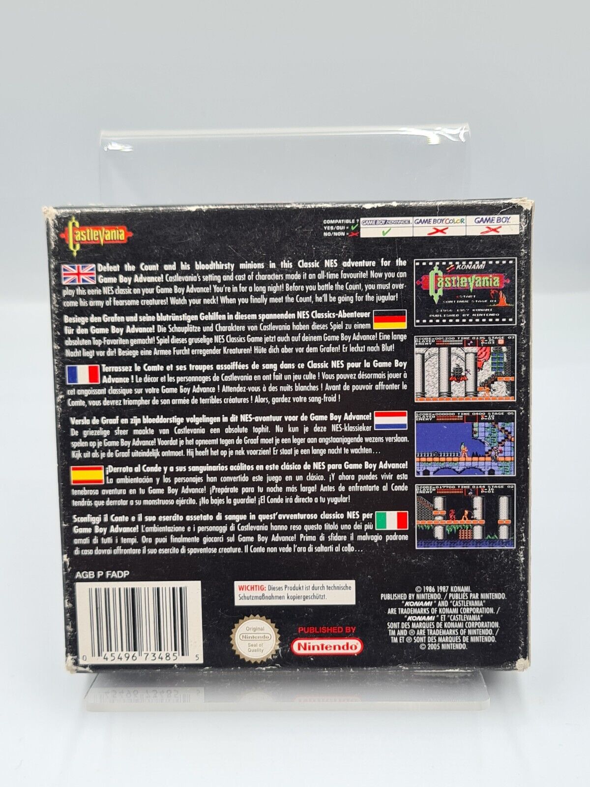 Nintendo Game Boy Advance NES Classics Castlevania mit OVP und Anleitung EUR - T-Retro-Games 