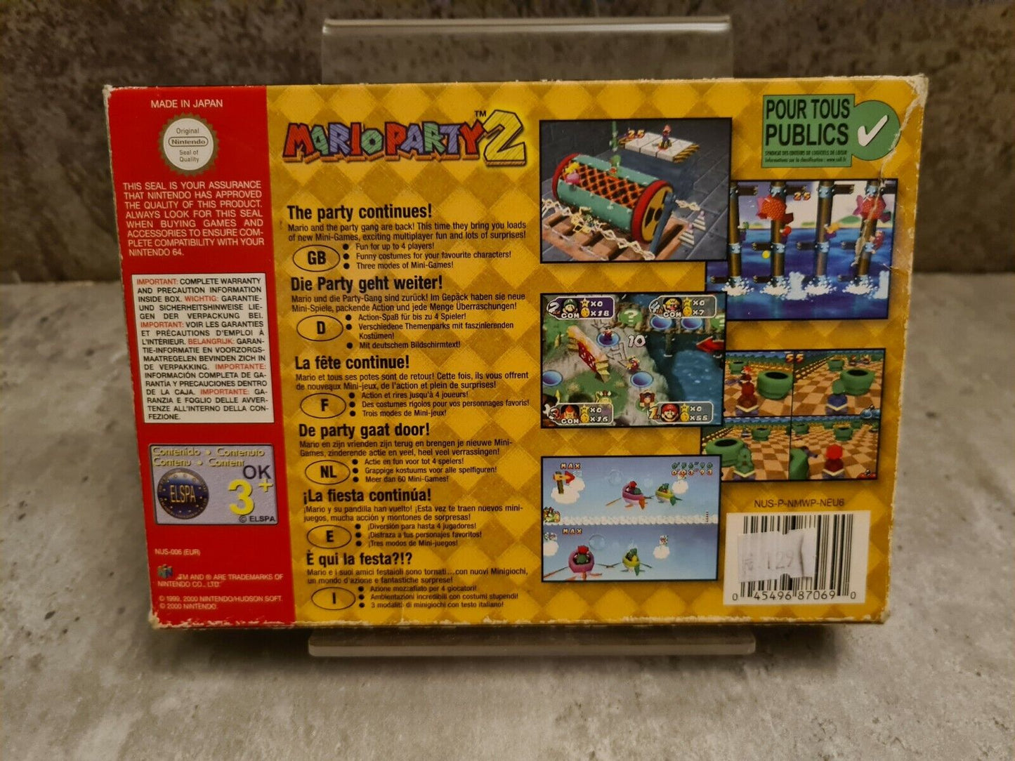 N64 Nintendo 64 Mario Party 2 mit OVP und Anleitung EUR - T-Retro-Games 
