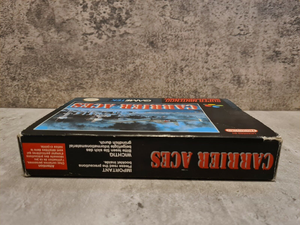 SNES Super Nintendo Carrier Aces mit OVP und Anleitung EUR - T-Retro-Games 