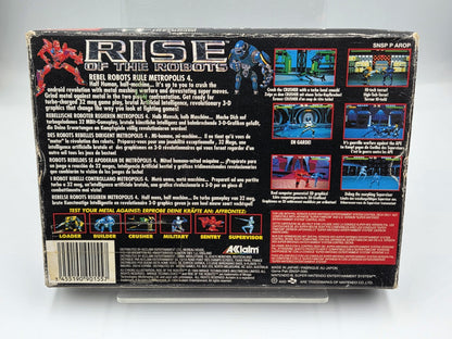 SNES Super Nintendo Rise of The Robots mit OVP und Anleitung EUR