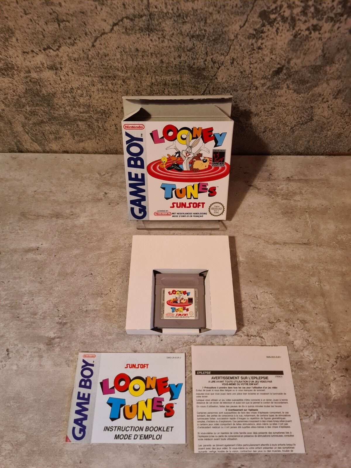 Nintendo Game Boy Classic Looney Tunes mit OVP und Anleitung EUR - T-Retro-Games 