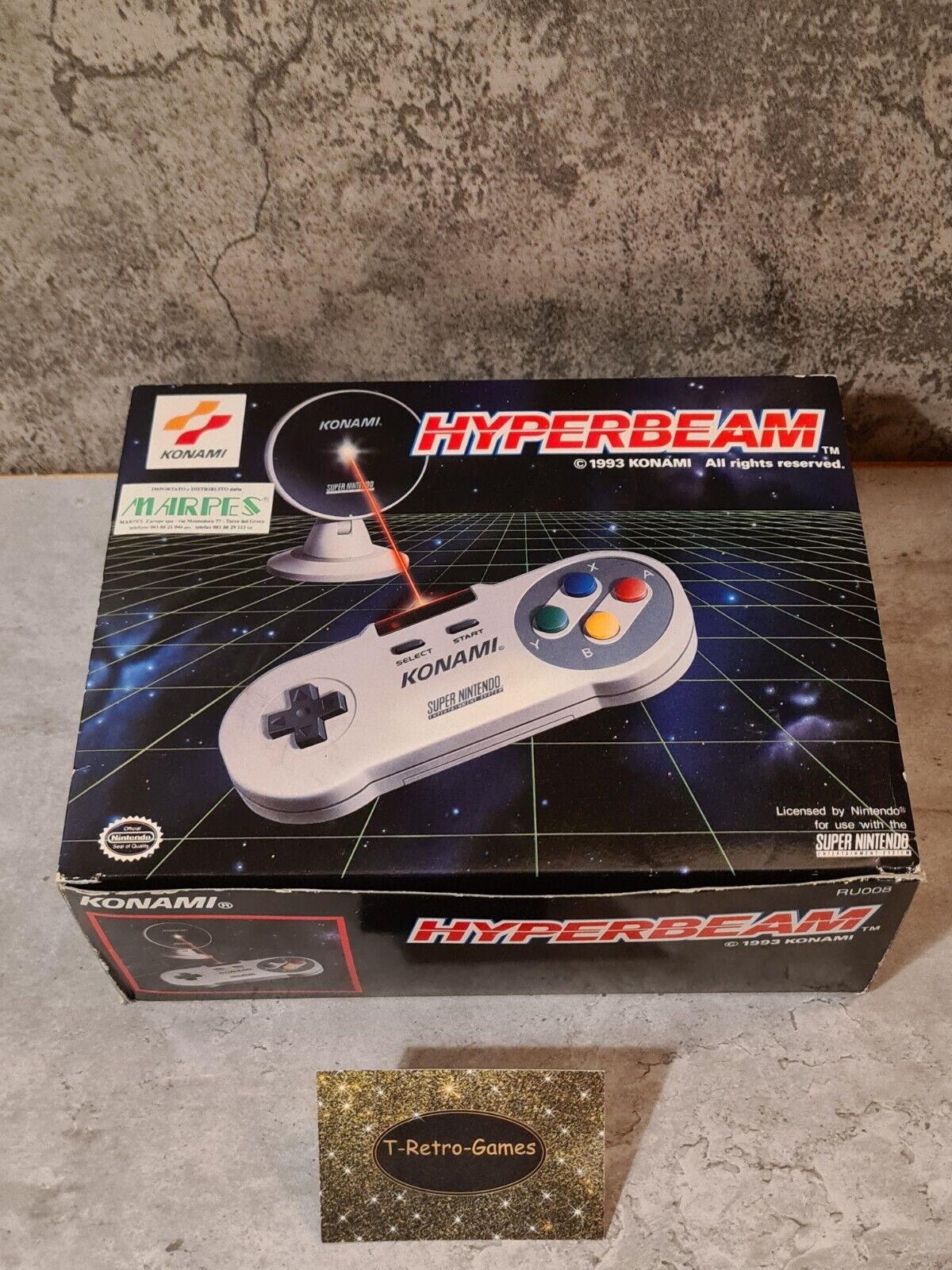 SNES Super Nintendo Konami Hyperbeam Controller Joystick New Old Stock Neu NEW - T-Retro-Games 