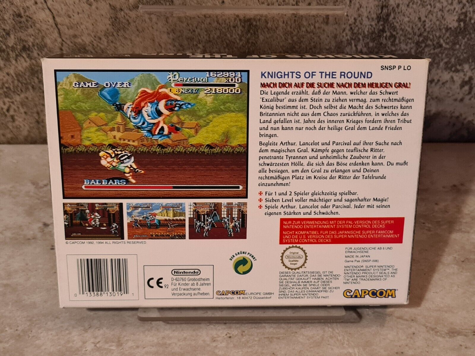 SNES Super Nintendo Knights of The Round mit OVP und Anleitung NOE - T-Retro-Games 