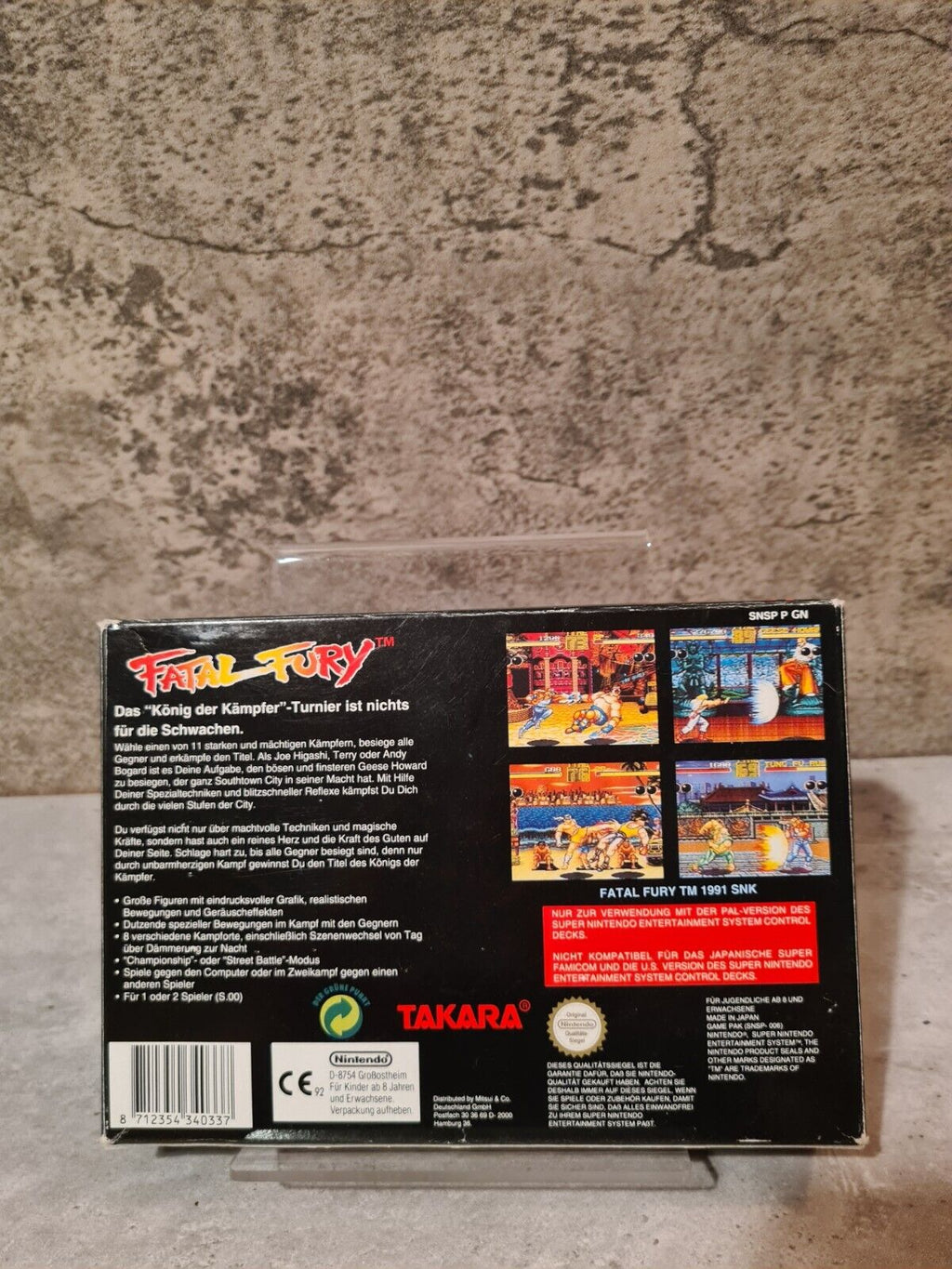 SNES Super Nintendo Fatal Fury mit OVP und Anleitung NOE - T-Retro-Games 