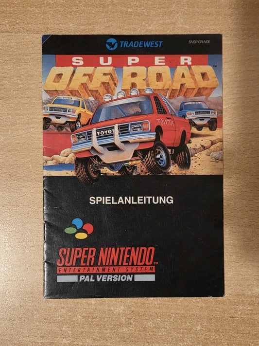SNES Super Nintendo Super Off Road Spielanleitung Instruction Booklet NOE