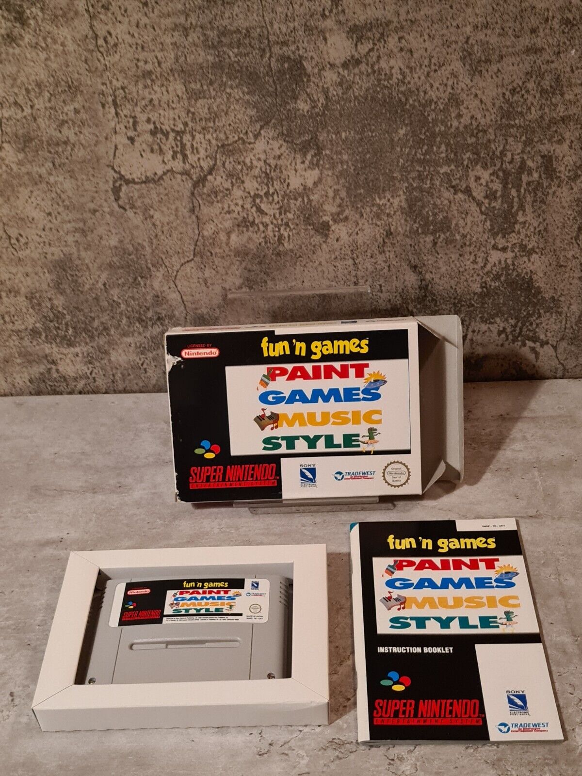 SNES Super Nintendo fun'n games mit OVP und Anleitung UKV - T-Retro-Games 