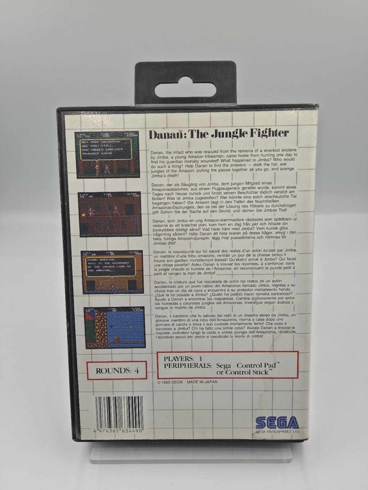Sega Master System Danan The Jungle Fighter mit OVP und Anleitung Multilingual 