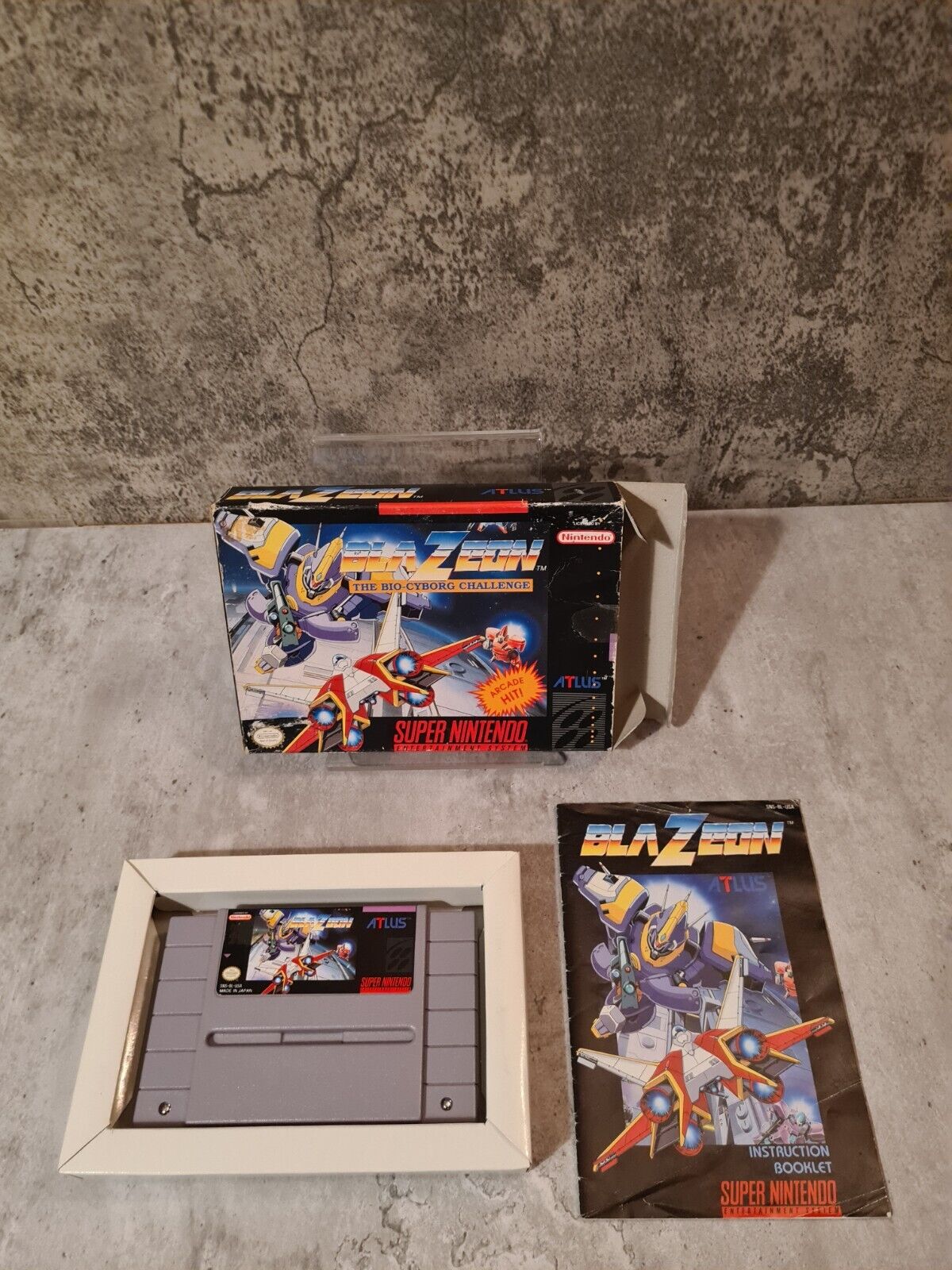 SNES Super Nintendo Blazeon mit OVP und Anleitung NTSC USA - T-Retro-Games 