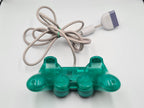 PS1 Playstation 1 Dual-Shock Controller Joystick Emerald Transparent SCPH-1200 - T-Retro-Games 