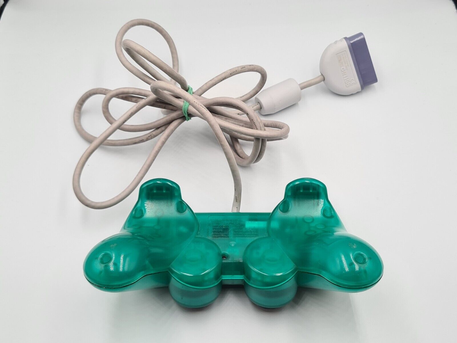 PS1 Playstation 1 Dual-Shock Controller Joystick Emerald Transparent SCPH-1200 - T-Retro-Games 
