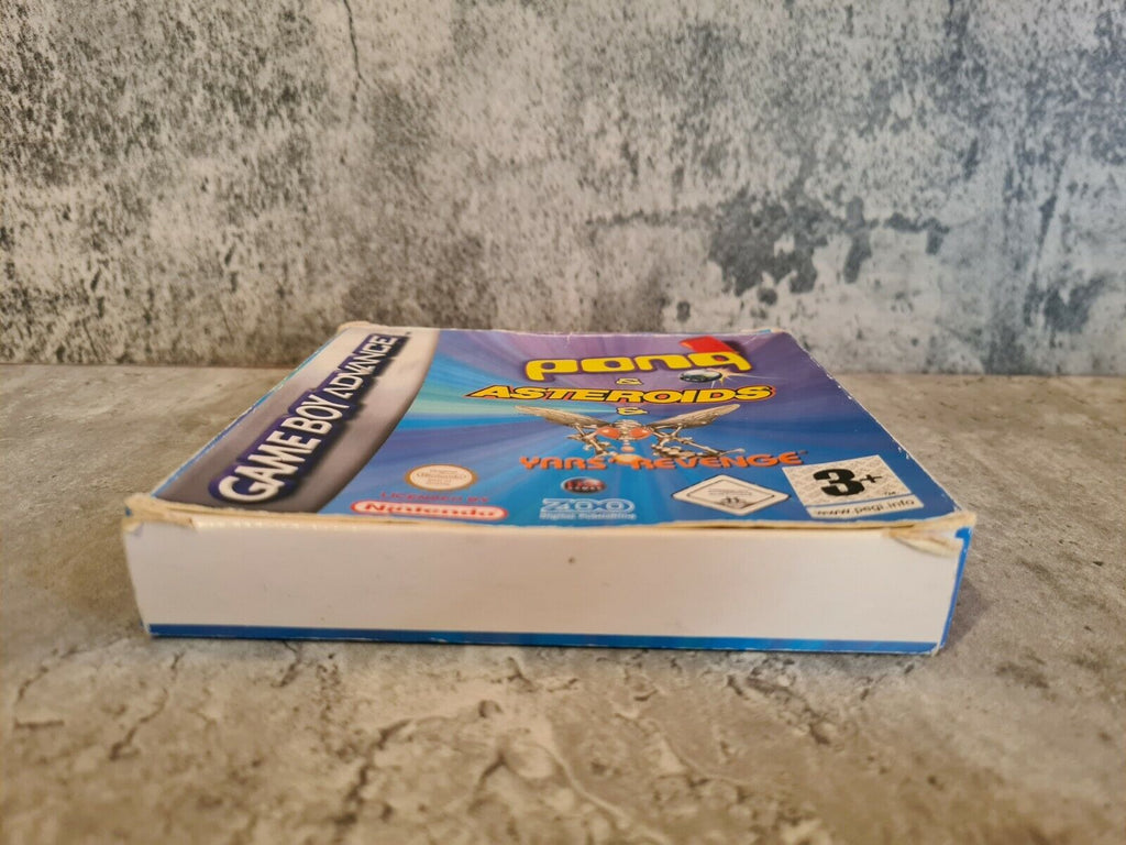 Gameboy Advance Pong + Asteroids + Yars Revenge mit OVP und Anleitung EUR - T-Retro-Games 