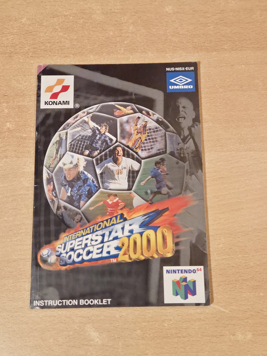 N64 Nintendo 64 International Superstar Soccer 2000 Instruction Booklet EUR